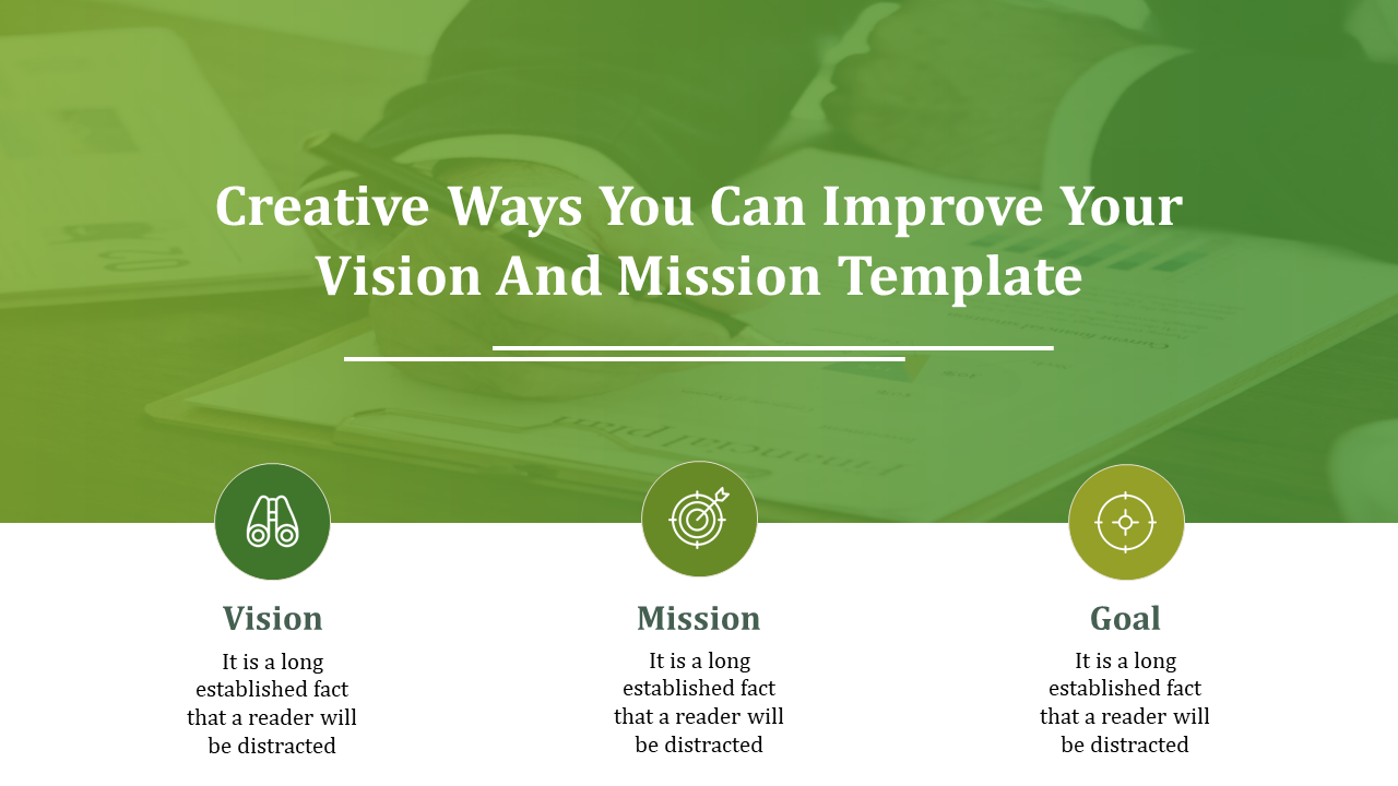 Vision And Mission Template PowerPoint Presentation